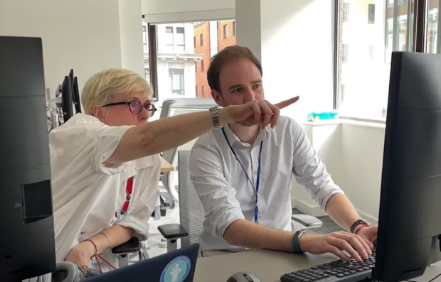 People working together in office