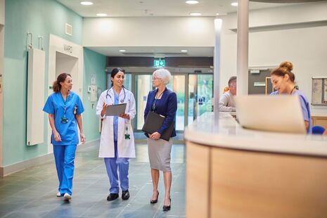 medical staff walking