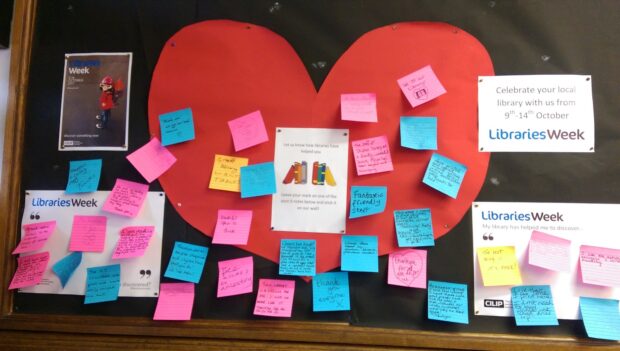 Libraries Week display in Skipton library. Photo credit: Kathy Settle/Libraries Taskforce