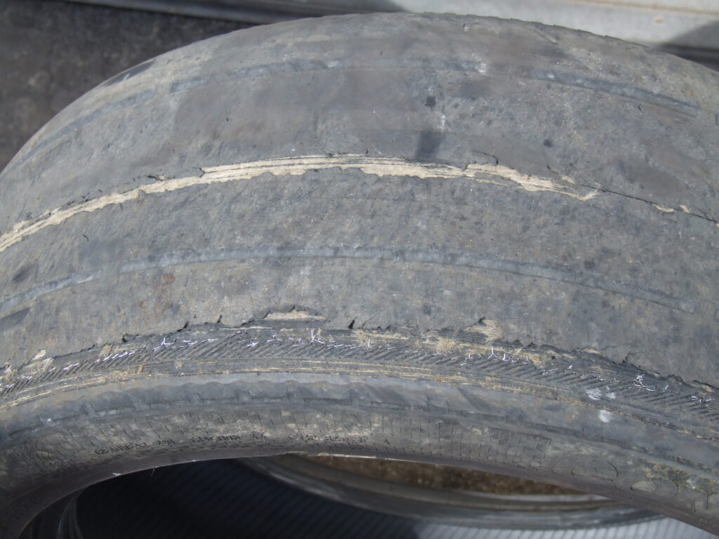 Bald tyre