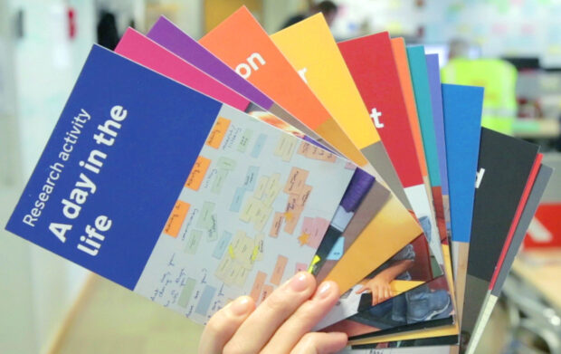 Image of brochures - user research a day in the life