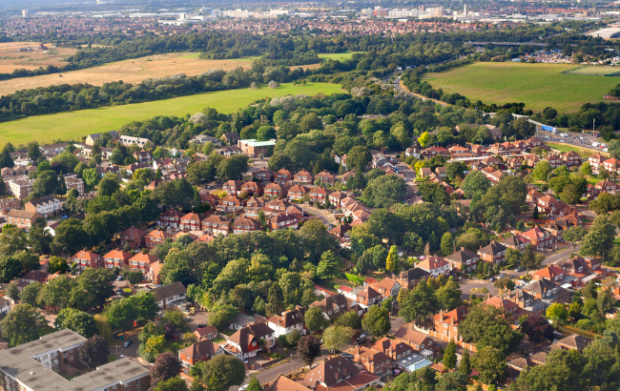 Image of an aerial view of London