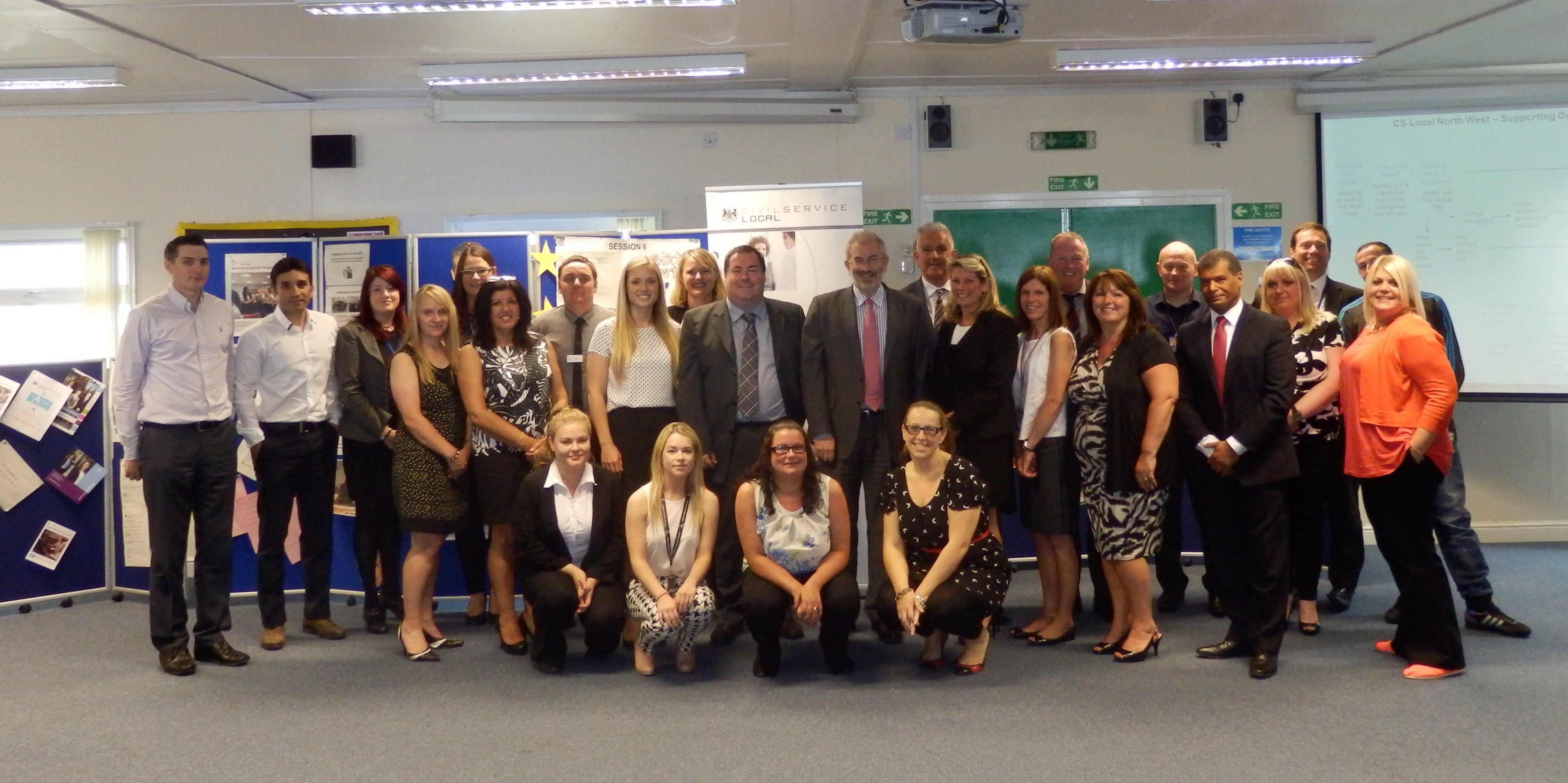 Sir Bob Kerslake with the north west team