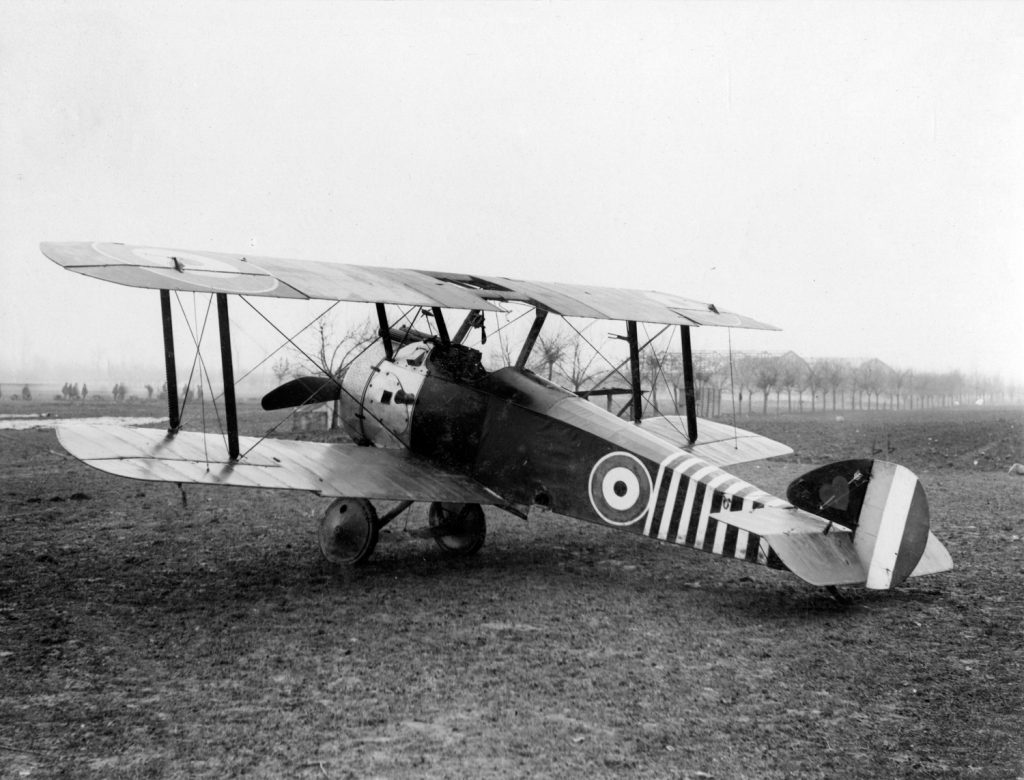 A propeller bi-plane posed ready to go
