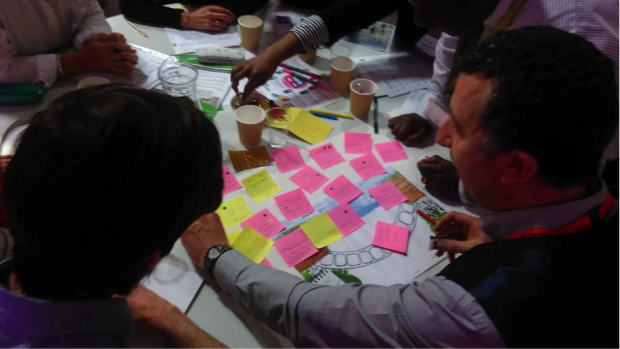 Group activity session to collate ideas about how we could connect organisations and volunteers. Photo taken by Zoe Loake