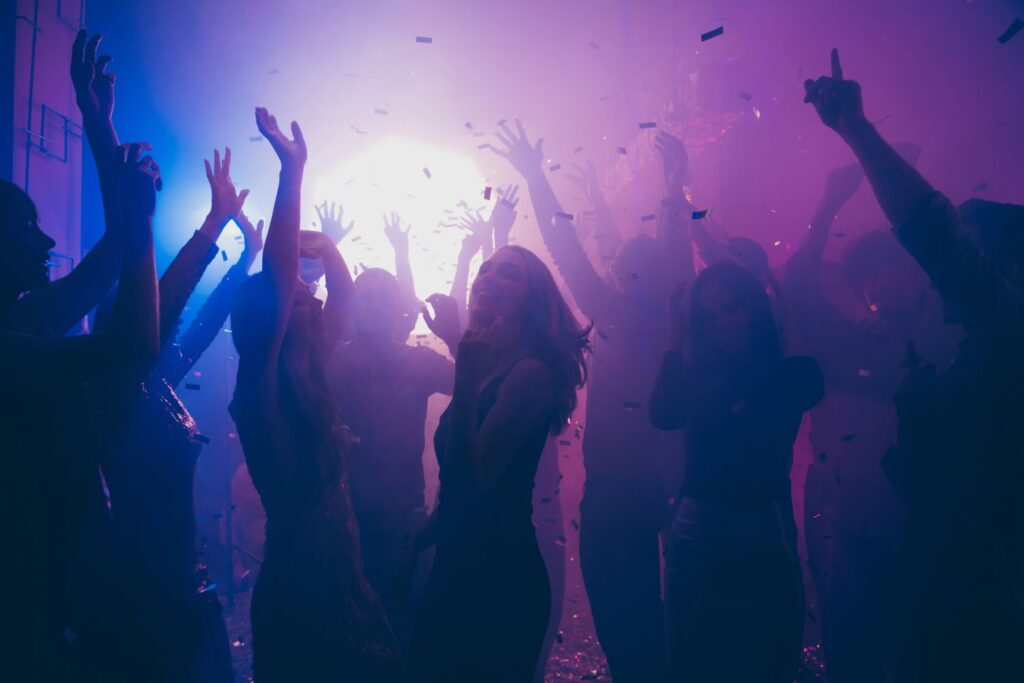 People dancing in a club