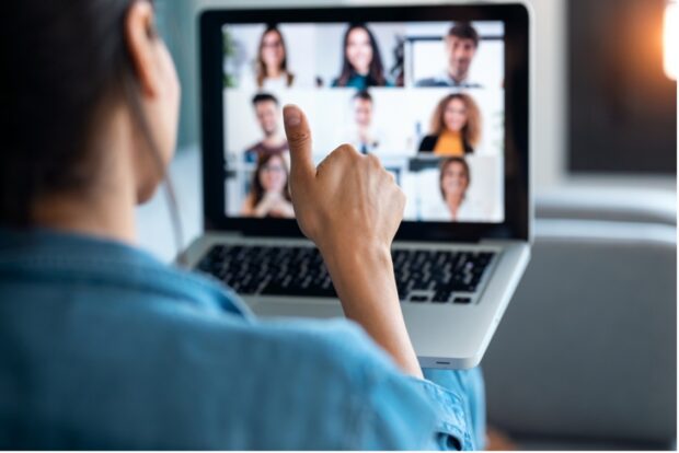 Stock image of a remote meeting