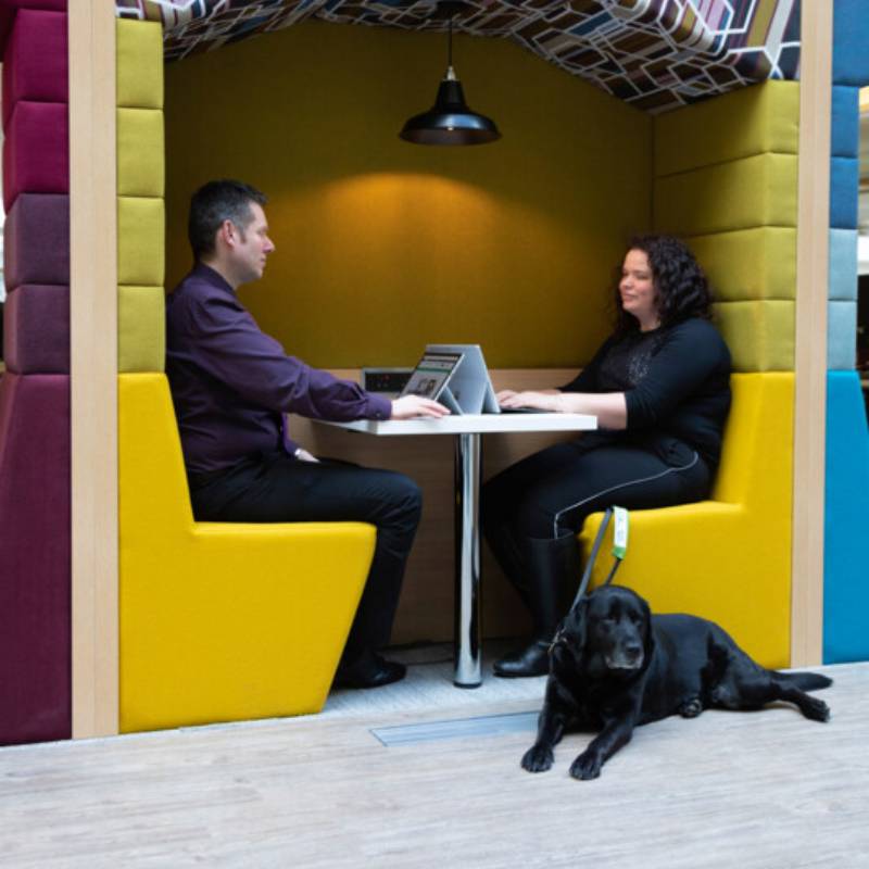 Image of HMRC colleagues in a break out area