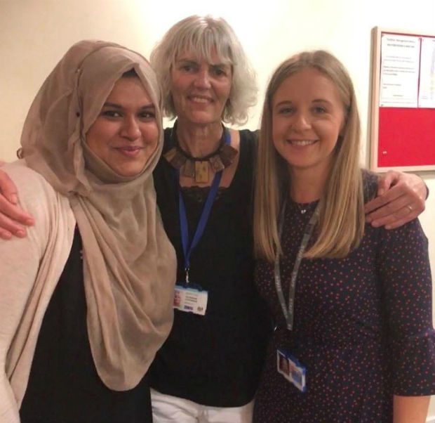 Cathy with her 2 project leads
