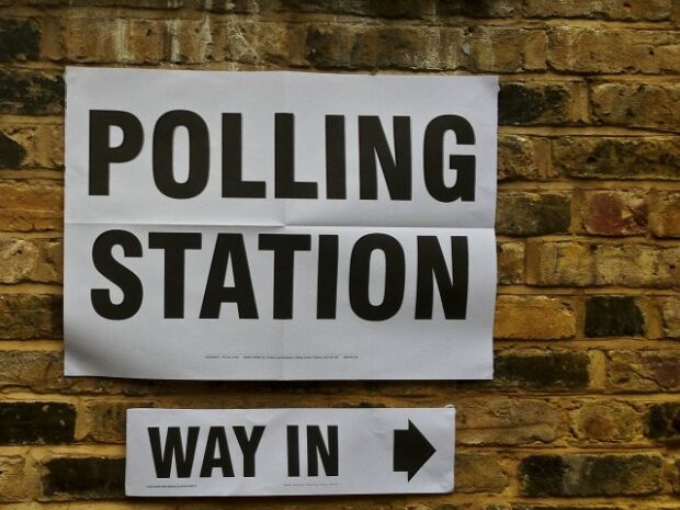 polling station sign