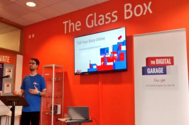 Google Digital Garage in the Glass Box. Credit: Somerset Libraries