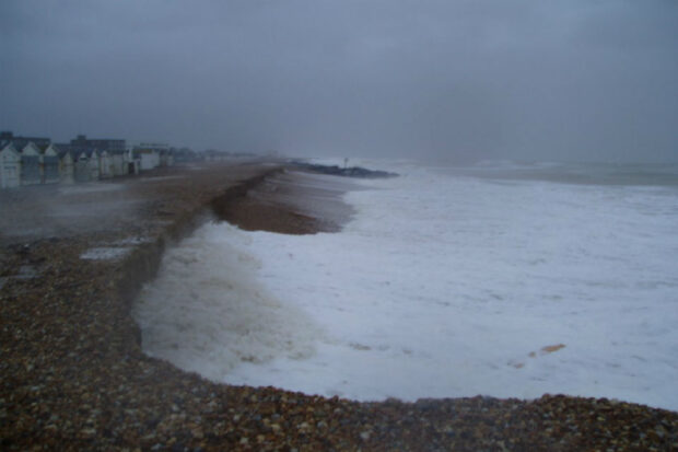 Waves and beach