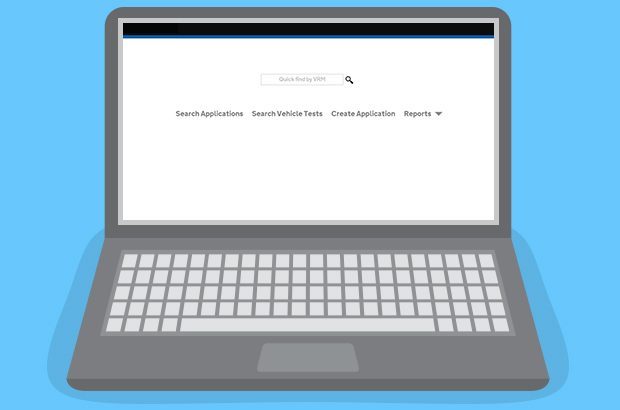 Laptop with vehicle test applications displayed on it