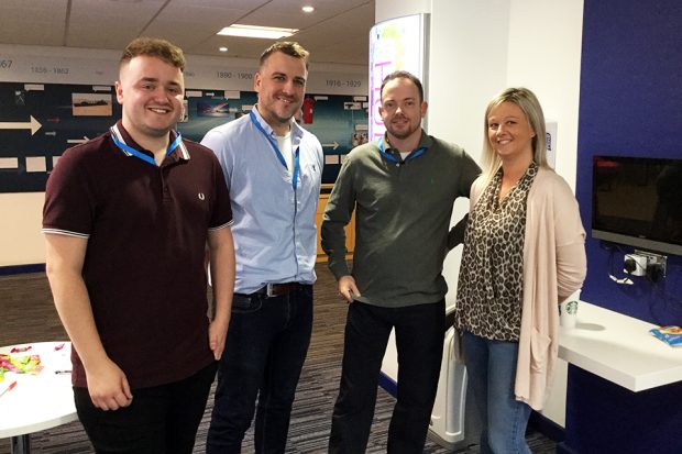 Josh, Andy, James and Nicola from our mentoring network.