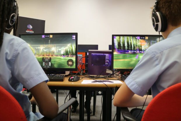 Participants in one of the pilot esports session