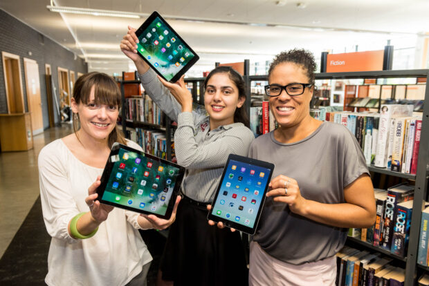 A selection of devices - loaded and ready for loan.