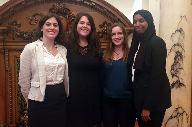 Imogen Percival with other GCS interns.