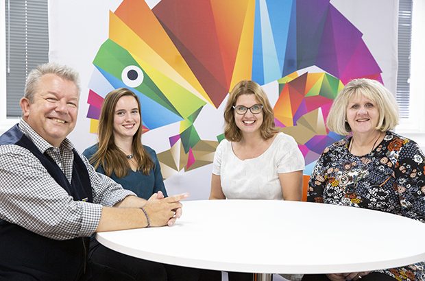 Imogen with the Companies House internal communications team.