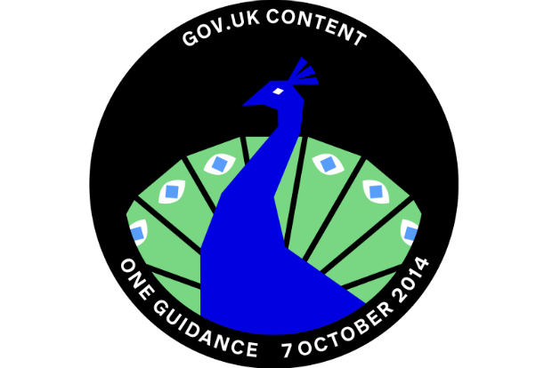 Mission patch for the One Guidance project - a peacock
