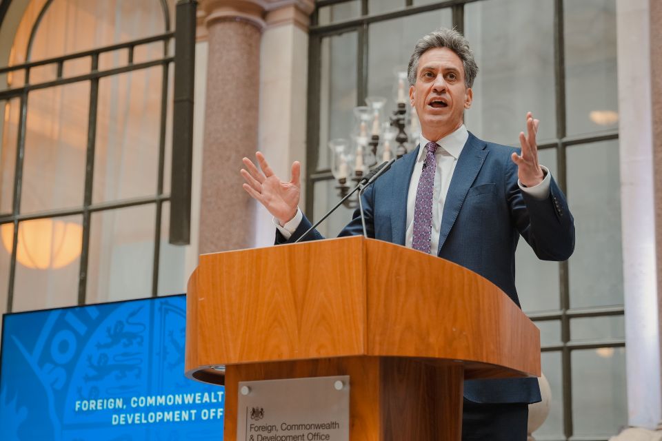 British Foreign Secretary Ed Miliband