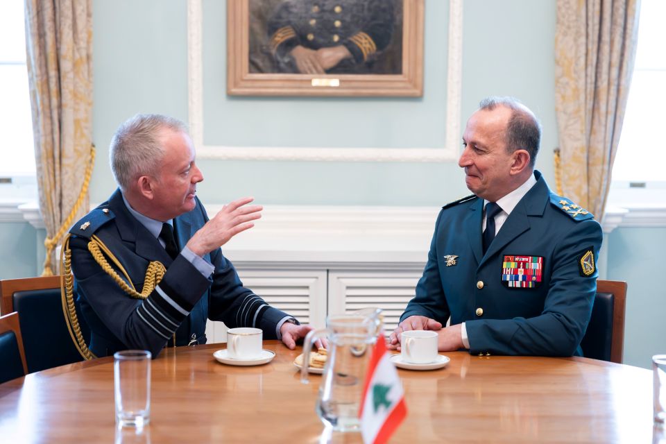 General Haykal with UK Chief of Defence Staff Sir Richard Knighton
