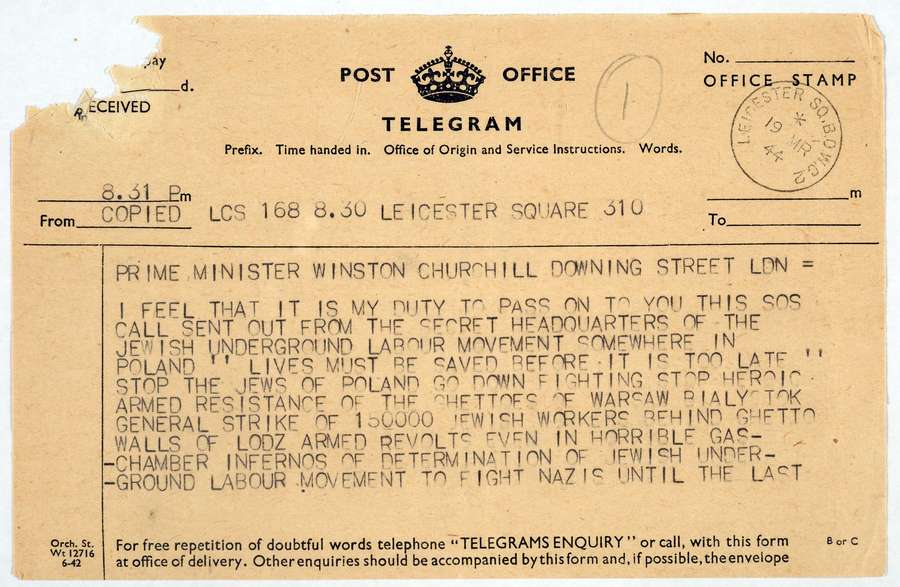 browned paper with typewriter written text. Post office stamp can be seen.