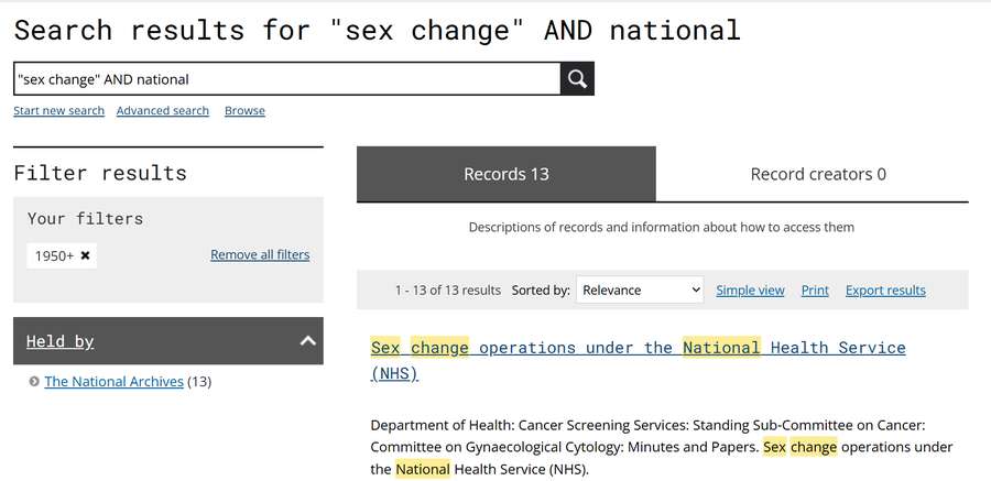 A screenshot of search results on Discovery