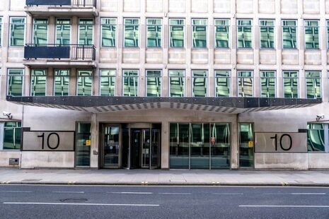 Front view of an office block