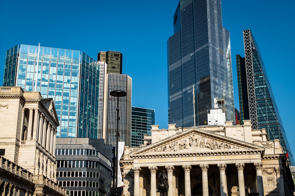 Bank of England and buildings surrounding it