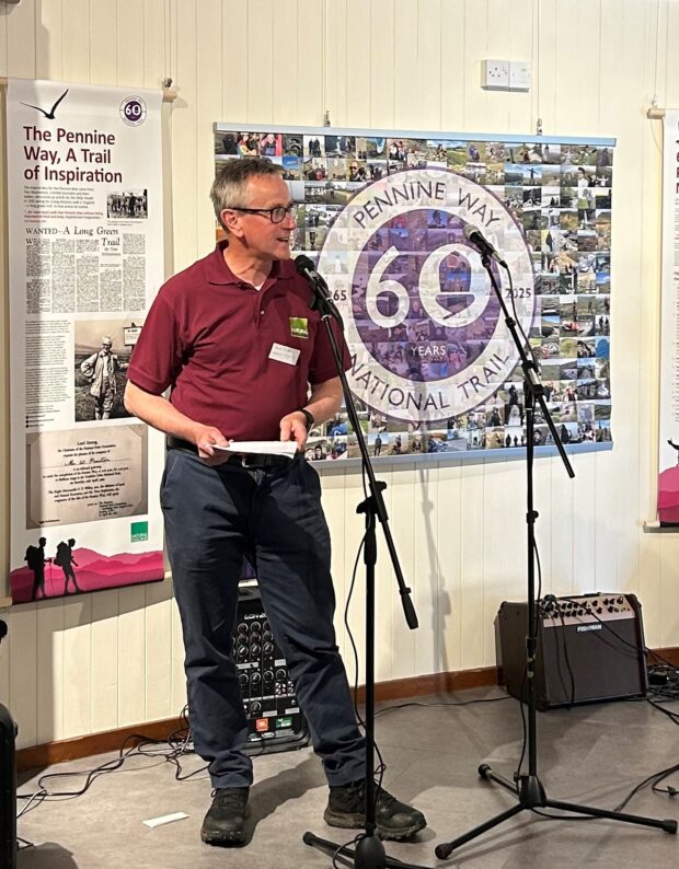 David Drake speaking at the Pennine Way 60th Anniversary event. © Hazel Thomas, NE