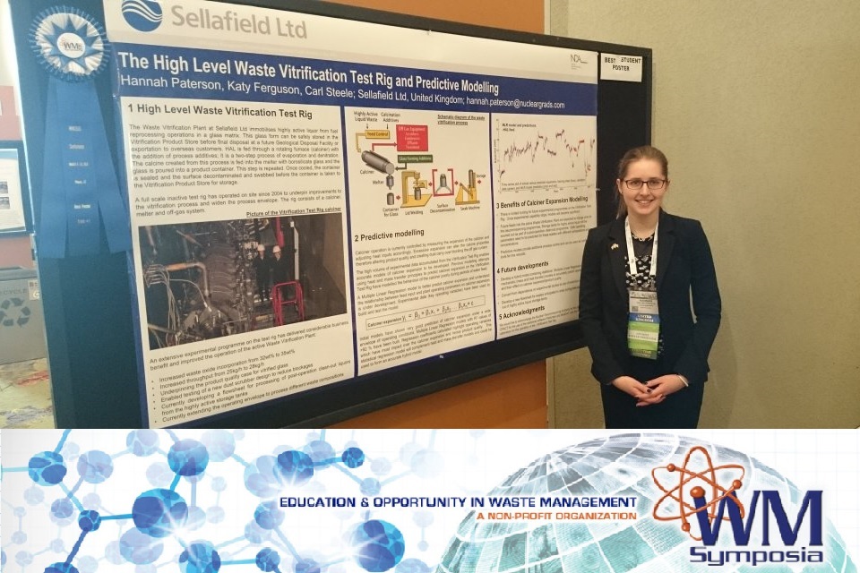 Hannah Paterson with her winning poster at WM2016