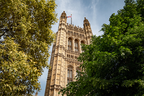 Victoria tower at Palace of Westminster
