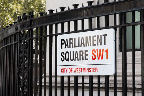 Parliament squard street sign