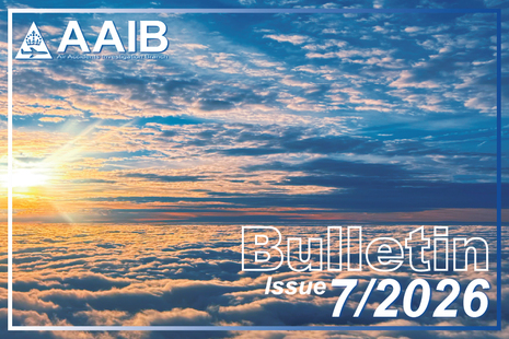 AAIB advertisement graphic for July's monthly bulletin