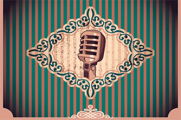 Image of a vintage microphone.