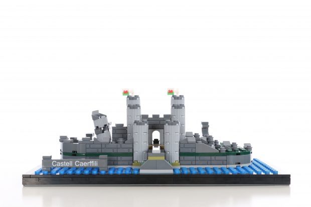 Caerphilly castle LEGO build.