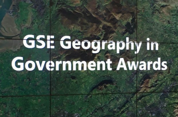 A banner which says GSE Geography in Government Awards