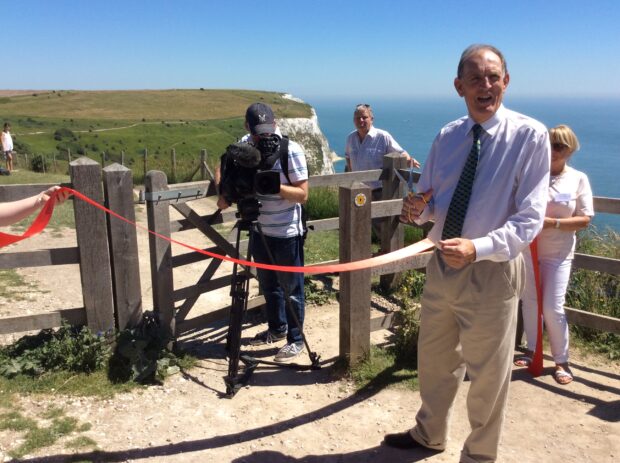 hairman Andrew Sells opening the Kent Section of the England Coast Path