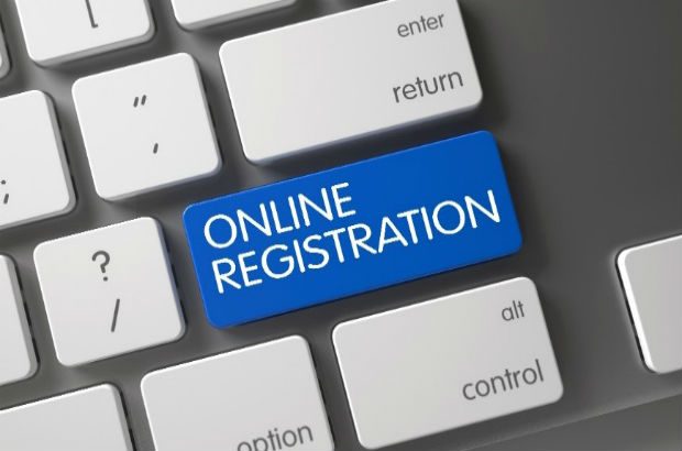 Online registration keyboard button