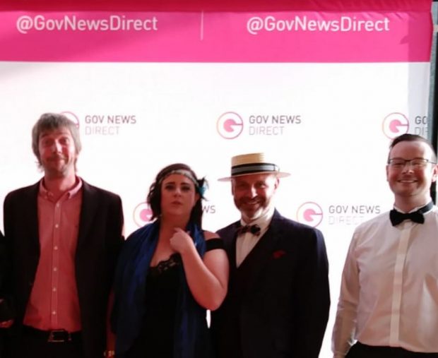 Some of the team at the award ceremony
