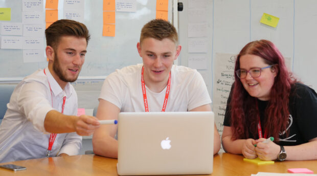 Lucas, George and Emily (L-R), Digital Interns