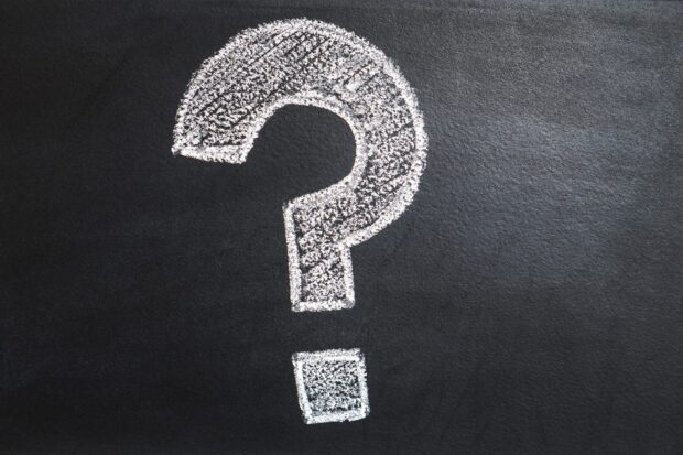 Image shows a question mark