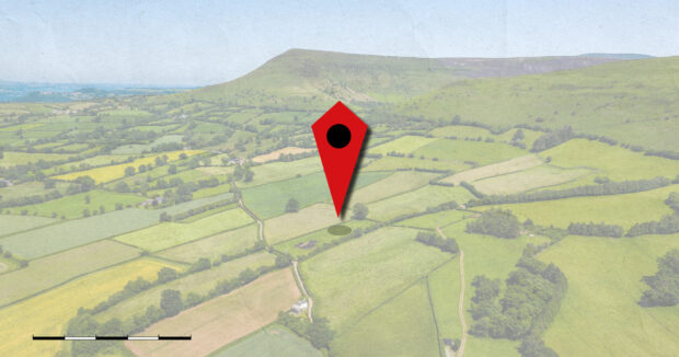 field map with pin