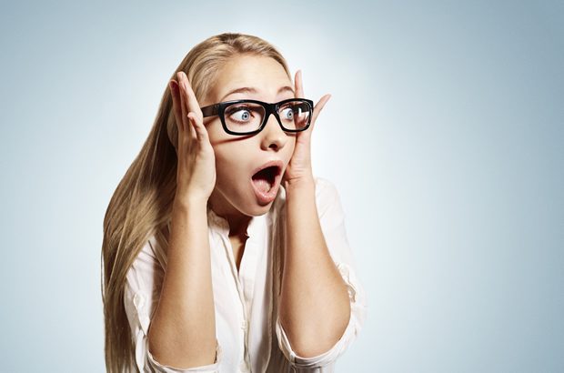 portrait of surprised young business woman