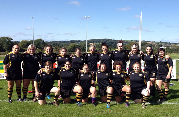 Beth and rugby team
