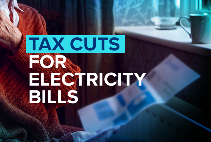 Tax cuts for electricity bills.