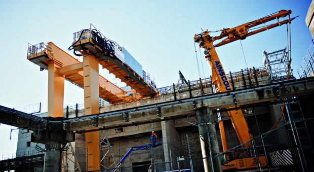 Exterior of the Pile Fuel Cladding Silo (PFCS)