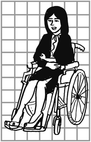 Women in wheelchair