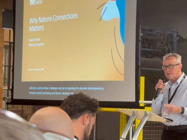 David Drake, Natural England, Director for People and Nature presenting ‘Why Nature Connection Matters’ keynote speech.
