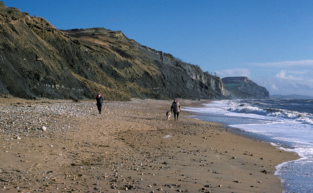Charmouth, looking towards Golden Cap, Jurassic Coast World Heritage Site